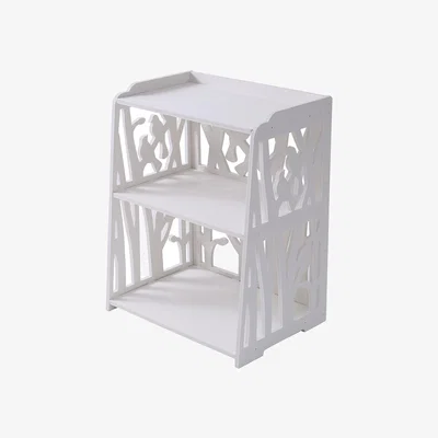 The Range Rustic Wooden Small Bedside Table - White