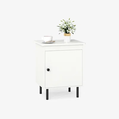 The Range 2-Tier Nightstand Modern Bedside Table - White