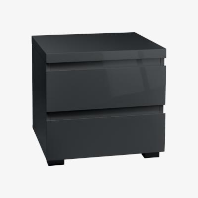 The Range Puro 2 Drawer Bedside Table - Charcoal