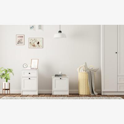 The Range DAISY 1 Door Bedside Table - White