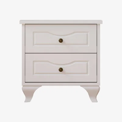 The Range ANNE 2 Drawer White Bedside Table - White