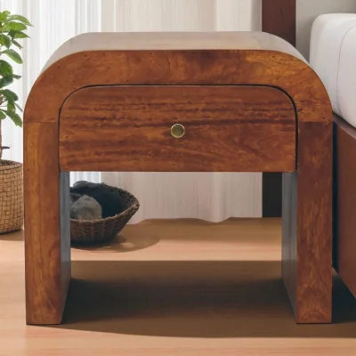 The Range Soldi Wood Darcy Chestnut Bedside - Chestnut
