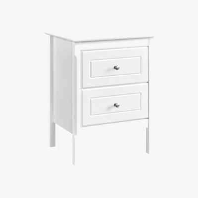 The Range 2-Drawer Bedside Table - White