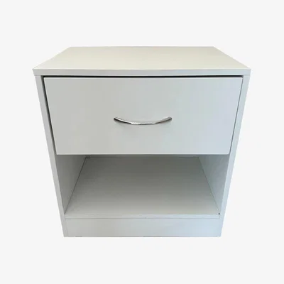 The Range Bedside Table 1 Drawer Nightstand Table - White / 1