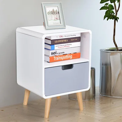 The Range Scandinavian Nordic Style Bedside Table - White