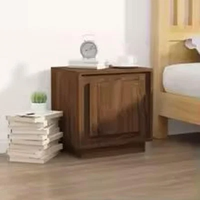 The Range Oak Effect Bedside Cabinet - Brown  / 45cm