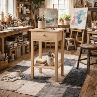 The Range Gossmere Hickory Oak-Effect Bedside Table, 1 Drawer - Neutral