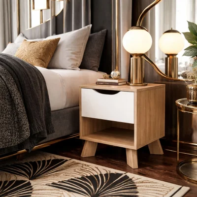 The Range Hobro 1 Drawer Nightstand Natural - Neutral
