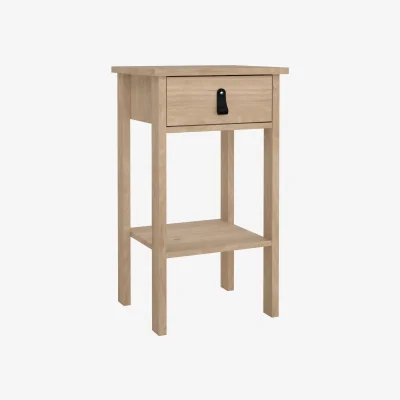 The Range Barcelona Bedside Table with 1 Drawers in Jackson Hickory Oak - Jackson Hickory