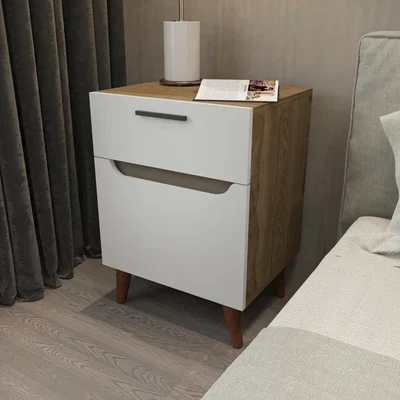 The Range Losso Nightstand Oud Oak White - Oad Oak