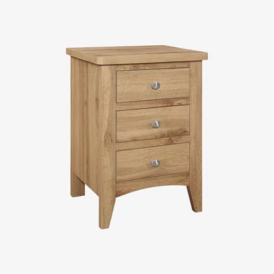 The Range Hampstead 3 Drawer Bedside - Oak