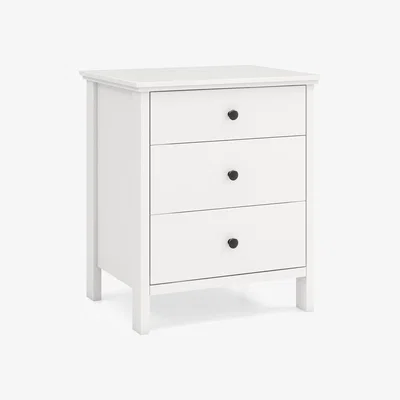 The Range 3-tier Side Cabinet Bedside Table  - White
