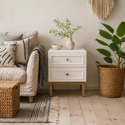 The Range Thistledown 2 Drawer Bedside Chest Light Natural - Natural