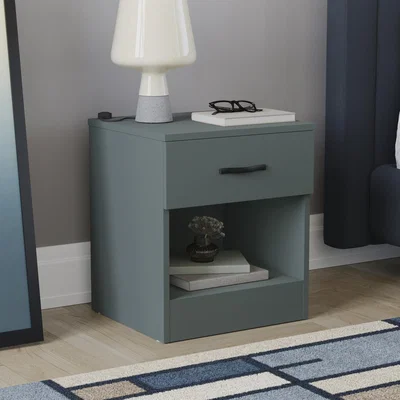 The Range Riano 1 Drawer Bedside Chest - Jasper Green