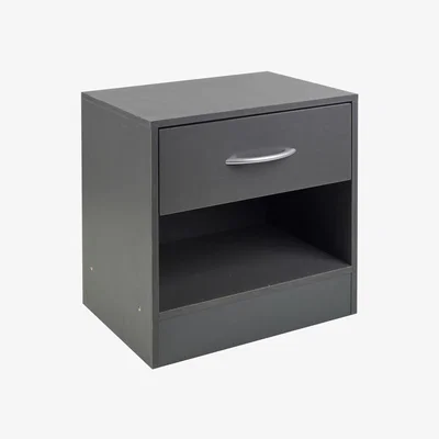 The Range 1 Drawer Compact Bedside Cabinet  - Dark Grey