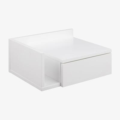 The Range Avignon Square Bedside Table with Compartment - White