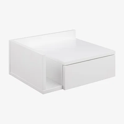 The Range Avignon Square Bedside Table with Compartment - White