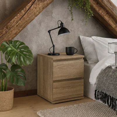 The Range Copenhagen Effect 2 Drawer Bedside Table - Natural