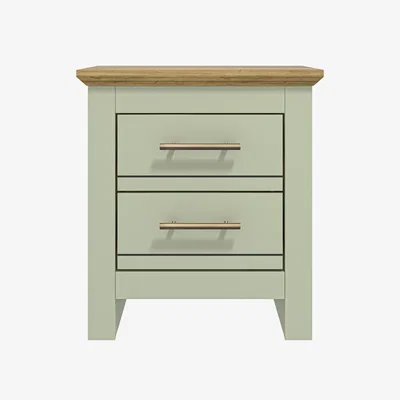 The Range Bexley Bedside Table - Sage Green