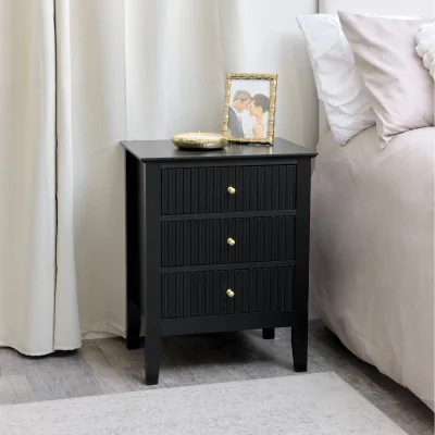 The Range Hales Bedside Storage Table - Black