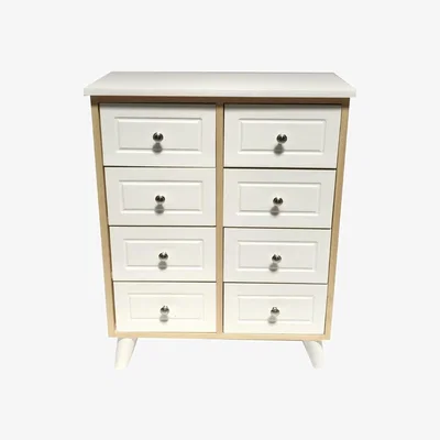 The Range 8 Draws Hallway Bedside Storage Cabinet - White