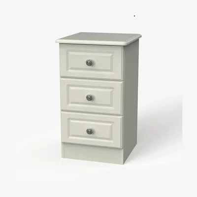 The Range Pembroke Ready Assembled 3 Drawer Bedside Cabinet - Kashmir Matt