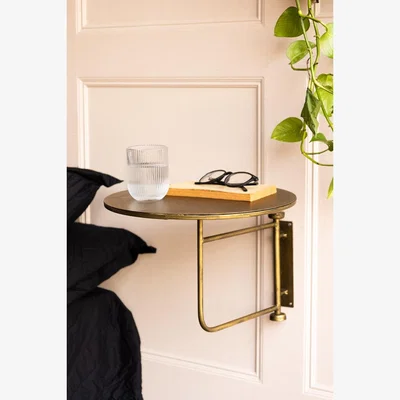 Rockett St George Metal Bedside Table & Wall Shelf