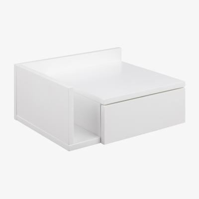 The Range Ashlan Square Wall Mounted Bedside Table - White