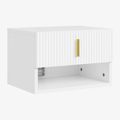 The Range Floating Nightstand with LED Sensor Light - White