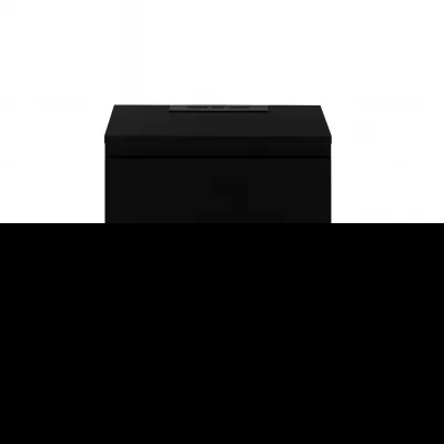 The Range 2 Drawer Bedside Table With USB and Plug Socket Charging - Black / 2