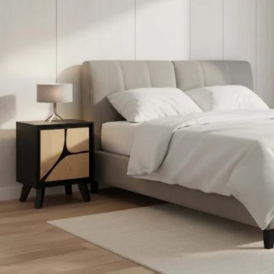 The Range Dusk Mango Wood Bedside table - Tan