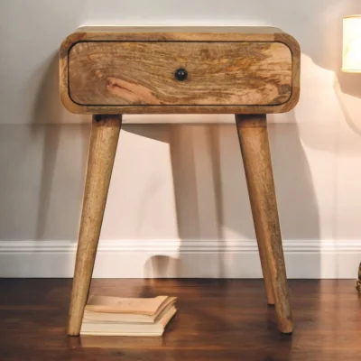The Range Solid Wood Avora Oak-ish Nightstand with 1 drawer - Brown