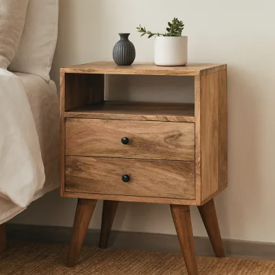 The Range Solid Wood Classic Oak-ish Bedside - Oak-ish