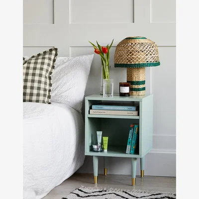Rose & Grey Mint Green Open Design Small Bedside Table