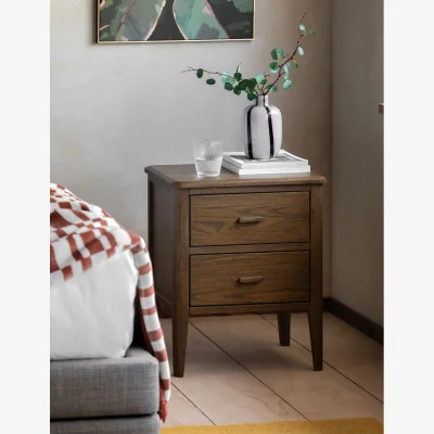 Rose & Grey Dawson Dark Wood Bedside Table