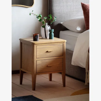 Rose & Grey Dawson Light Wood Bedside Table
