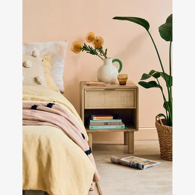 Rose & Grey Flores Bedside Table