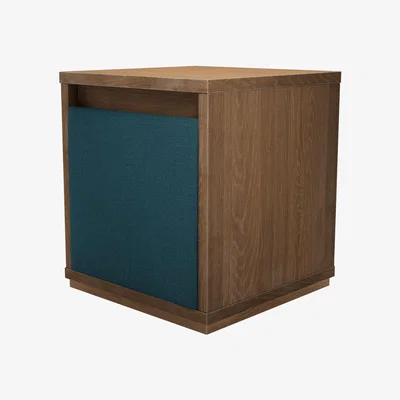 Sofa.com Alfie Bedside Table with One Drawer in Evergreen Brushed Linen Cotton - sofa.com