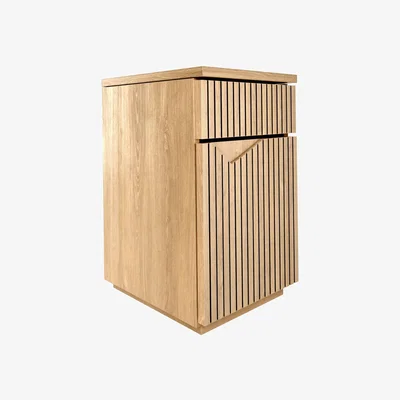 Sofa.com Sicily Left Hand Slim Bedside Table in Natural Oak