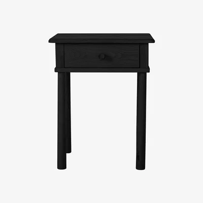 Sofa.com Edwin Bedside Table with One Drawer in Black - sofa.com