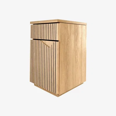 Sofa.com Sicily Right Hand Slim Bedside Table in Natural Oak - sofa.com