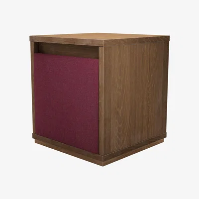 Sofa.com Alfie Bedside Table with One Drawer in Boysenberry Brushed Linen Cotton - sofa.com