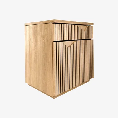 Sofa.com Sicily Left Hand Bedside Table in Natural Oak - sofa.com