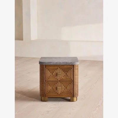 Soho Home Kingsley Bedside Table, Grey Emperador Marble