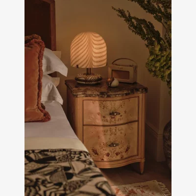 Soho Home Valerie Bedside Table, Dark Emperador