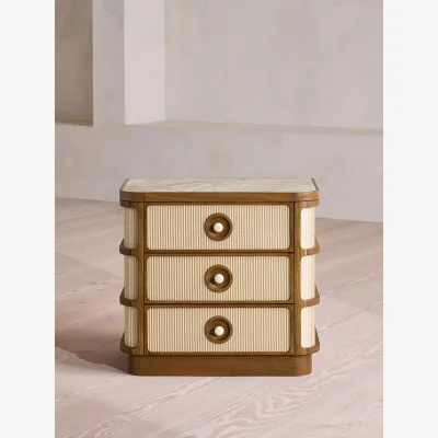 Soho Home Leo Bedside Table, Royal Diana Marble