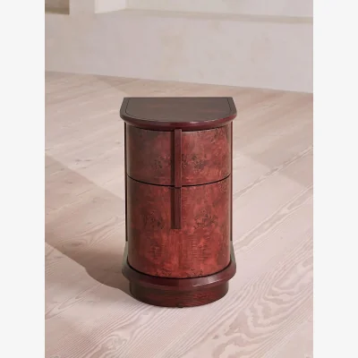 Soho Home Avery Bedside Table, Bordeaux