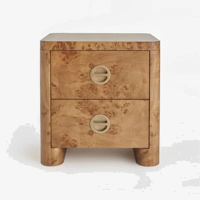 Soho Home Warwick Bedside Table, Mappa Burl