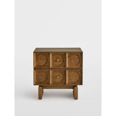 Soho Home Marcel Bedside Table, Medium Oak
