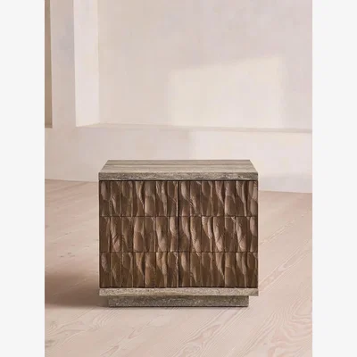 Soho Home Alani Bedside Table, Travertine